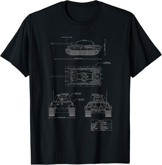 Königstiger” or “King Tiger Sd.Kfz. 182 german ww2 tank T-Shirt - T-Shirt | Black