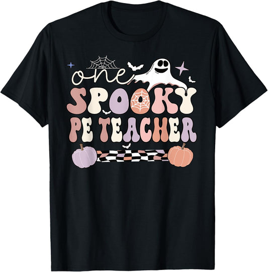 Spooky PE Teacher Halloween Physical Education Teacher Men Women T-Shirt - T-Shirt | Black
