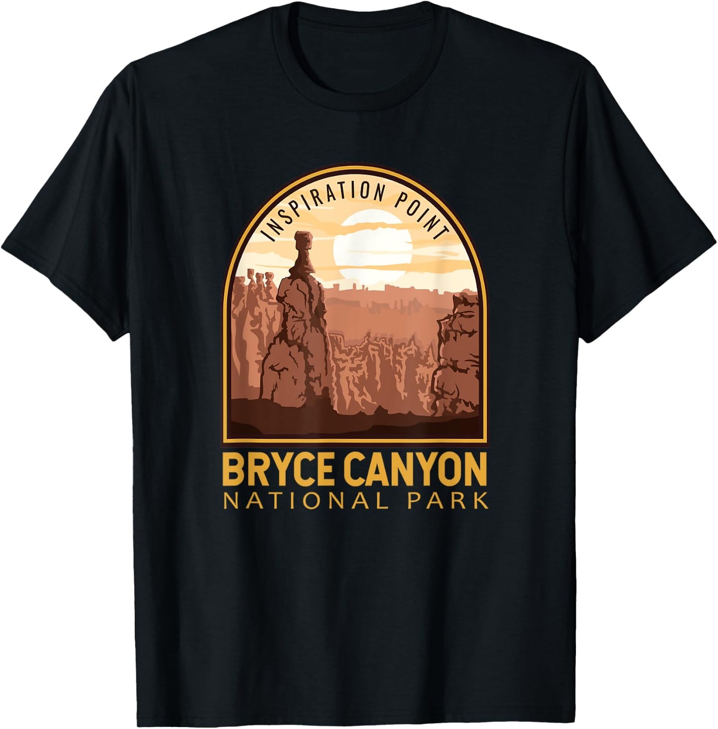 Bryce Canyon National Park Vintage Emblem T-Shirt - T-Shirt | Black