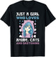 Anime Girls Just A Girl Who Loves Anime Cats and Sketching T-Shirt - T-Shirt | Black