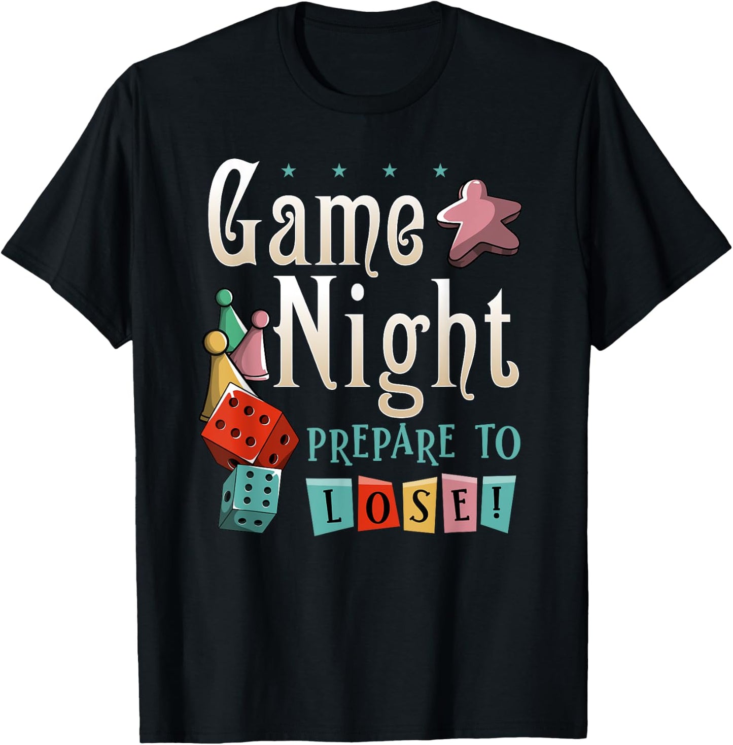 Funny Game Night Matching Outfit - Family Game Night T-Shirt - T-Shirt | Black