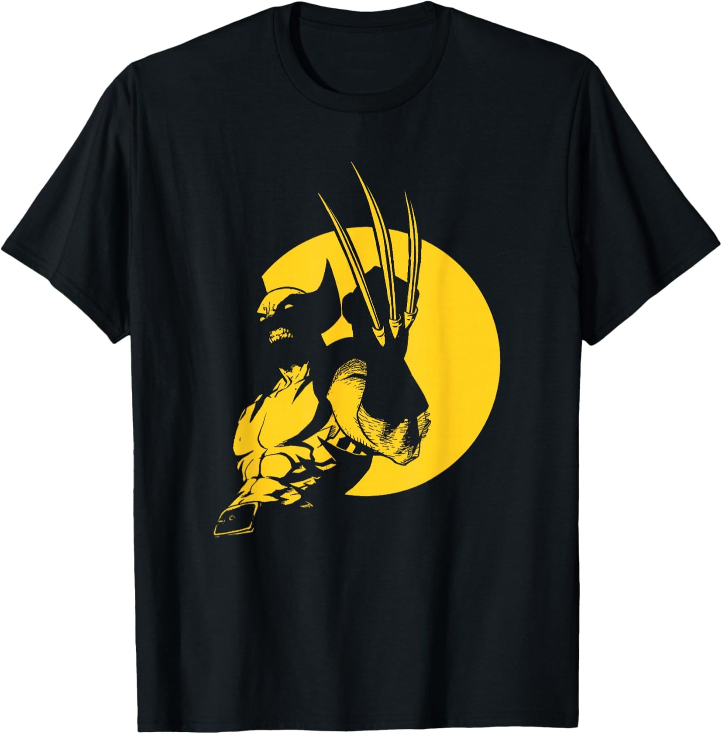 Marvel Wolverine Classic Logan X-Men Silhouette Poster T-Shirt - T-Shirt | Black