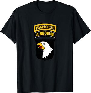 Kids 101st Airborne Ranger Tab for Boys, Girls, Son, Daughter T-Shirt - T-Shirt | Black