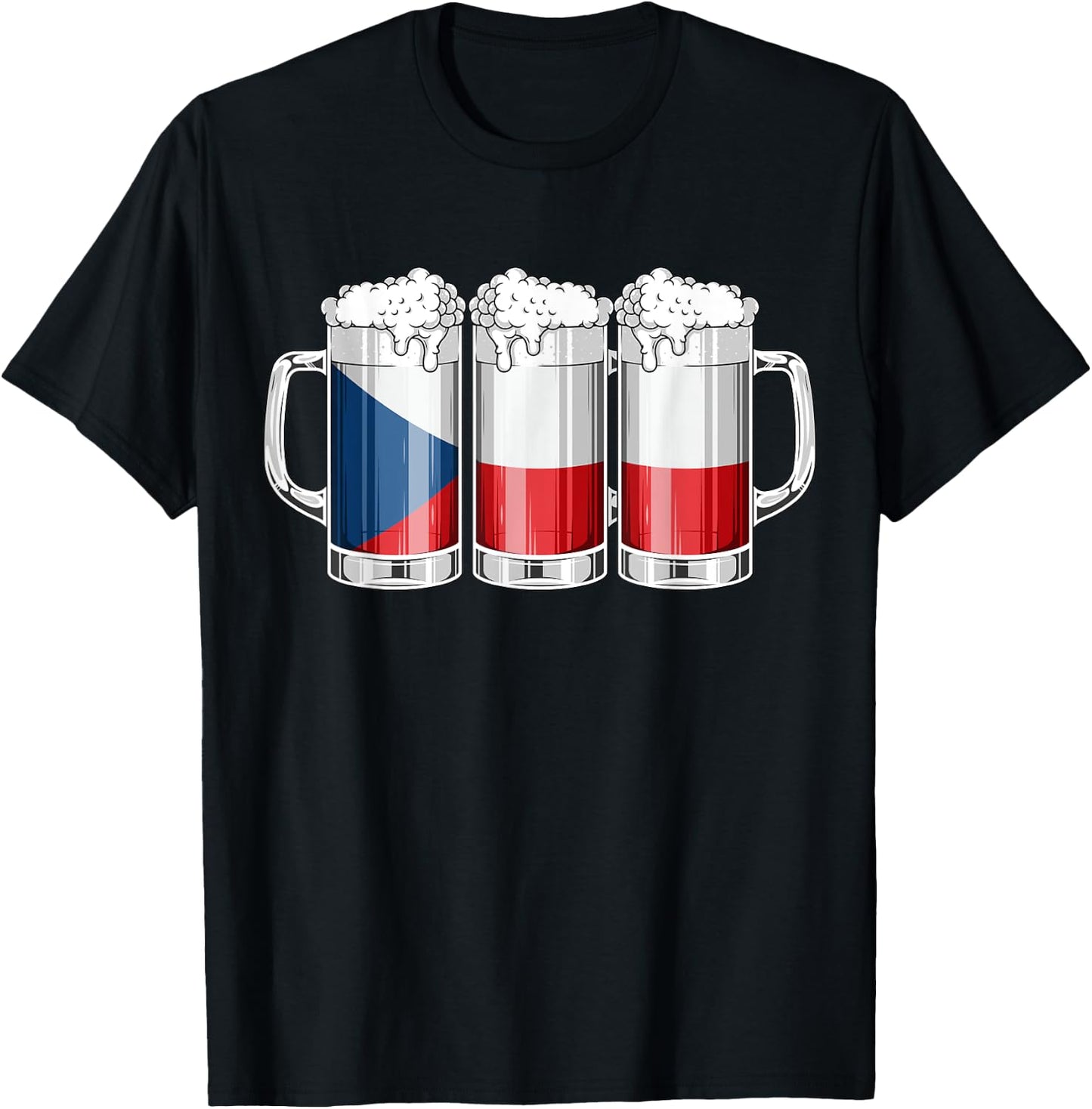 Beer Czech Shirt - Beer Czech Republic Flag Patriotic T-Shirt - T-Shirt | Black