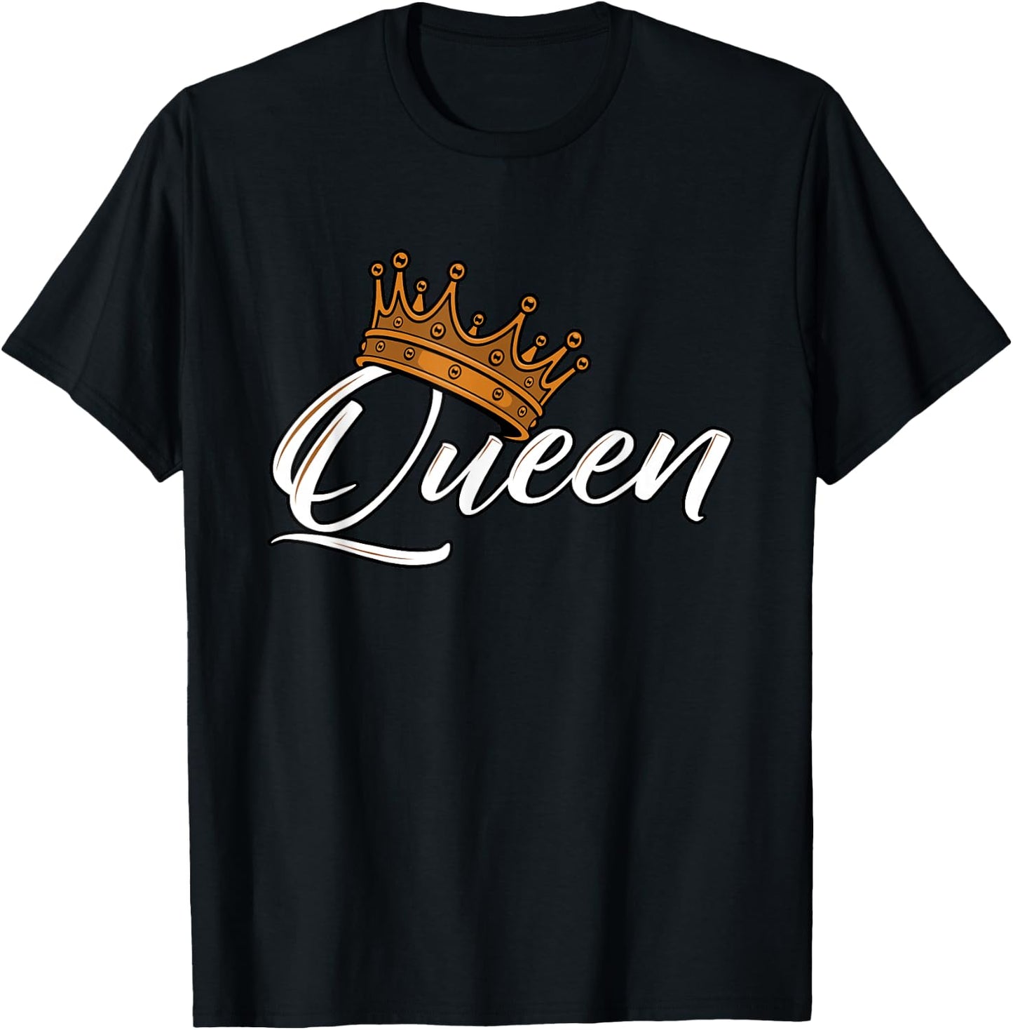 Awesome Queen Crown Crown me Font Queen T-Shirt - T-Shirt | Black