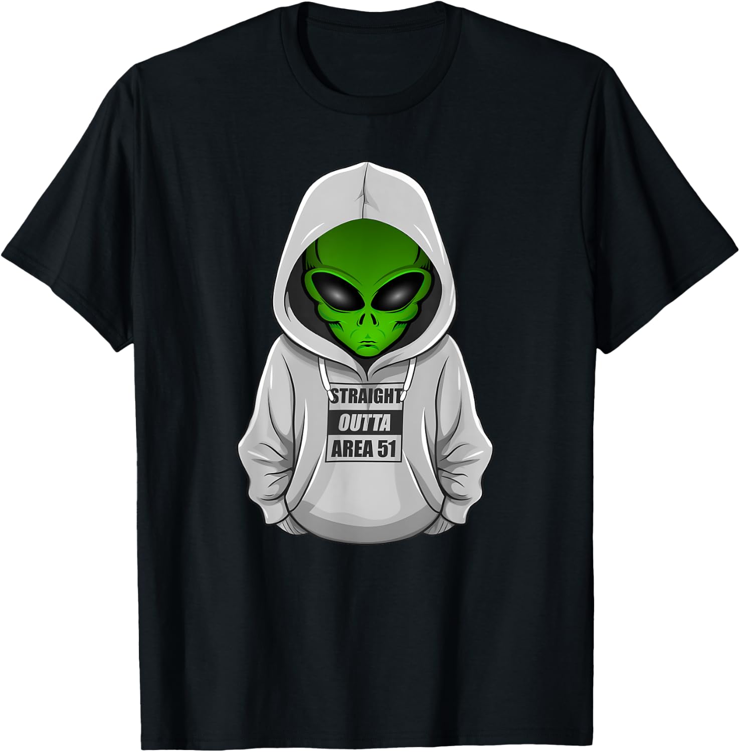 Cool Alien Halloween Costume Straight Outta Area 51 T-Shirt - T-Shirt | Black