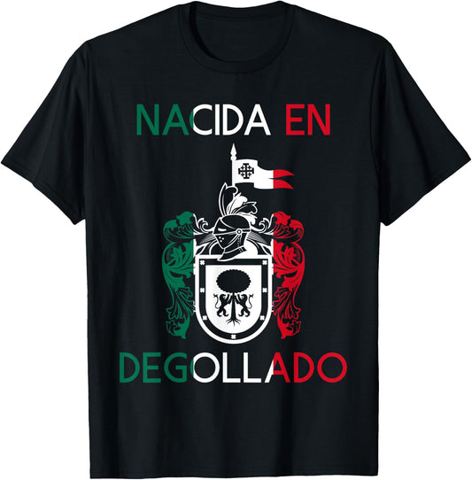 Nacida En Degollado Jalisco Estado De Mexico Escudo Eagle T-Shirt - T-Shirt | Black