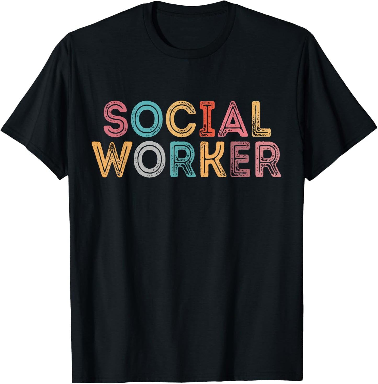 Social Worker Vintage School Social Worker T-Shirt - T-Shirt | Black