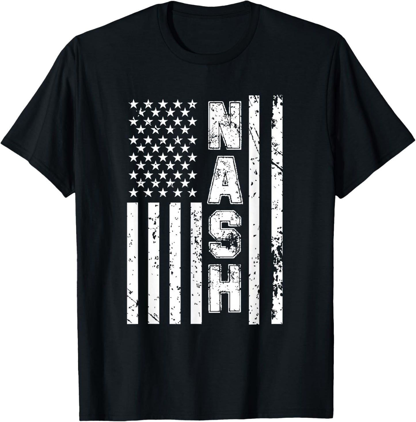 Nash United States Patriotic American Flag T-Shirt - T-Shirt | Black