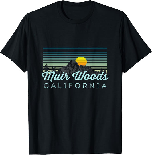 Muir Woods Retro Clothes & Gear - Muir Woods Souvenir T-Shirt - T-Shirt | Black