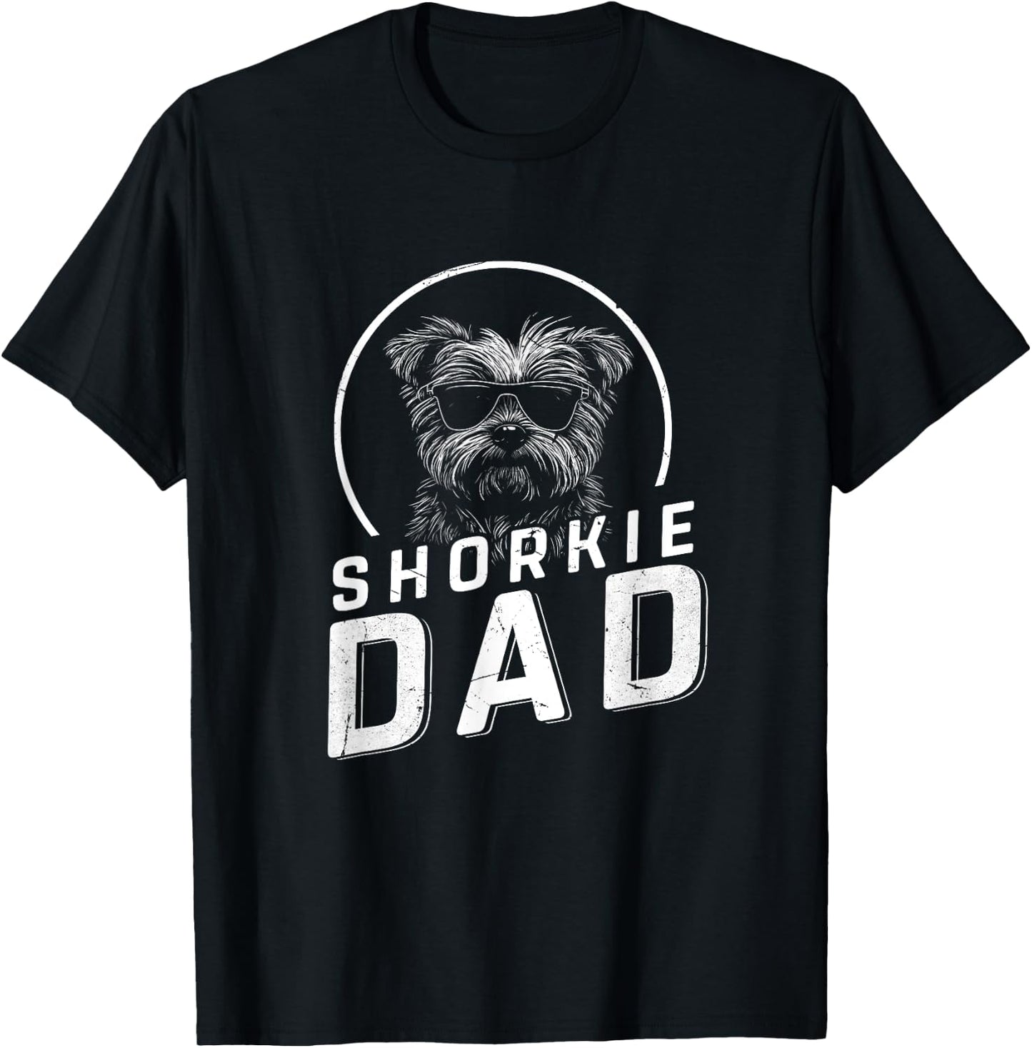 Shorkie Dad Dog Owner Gifts Men Funny Dog Dad Father's Day T-Shirt - T-Shirt | Black