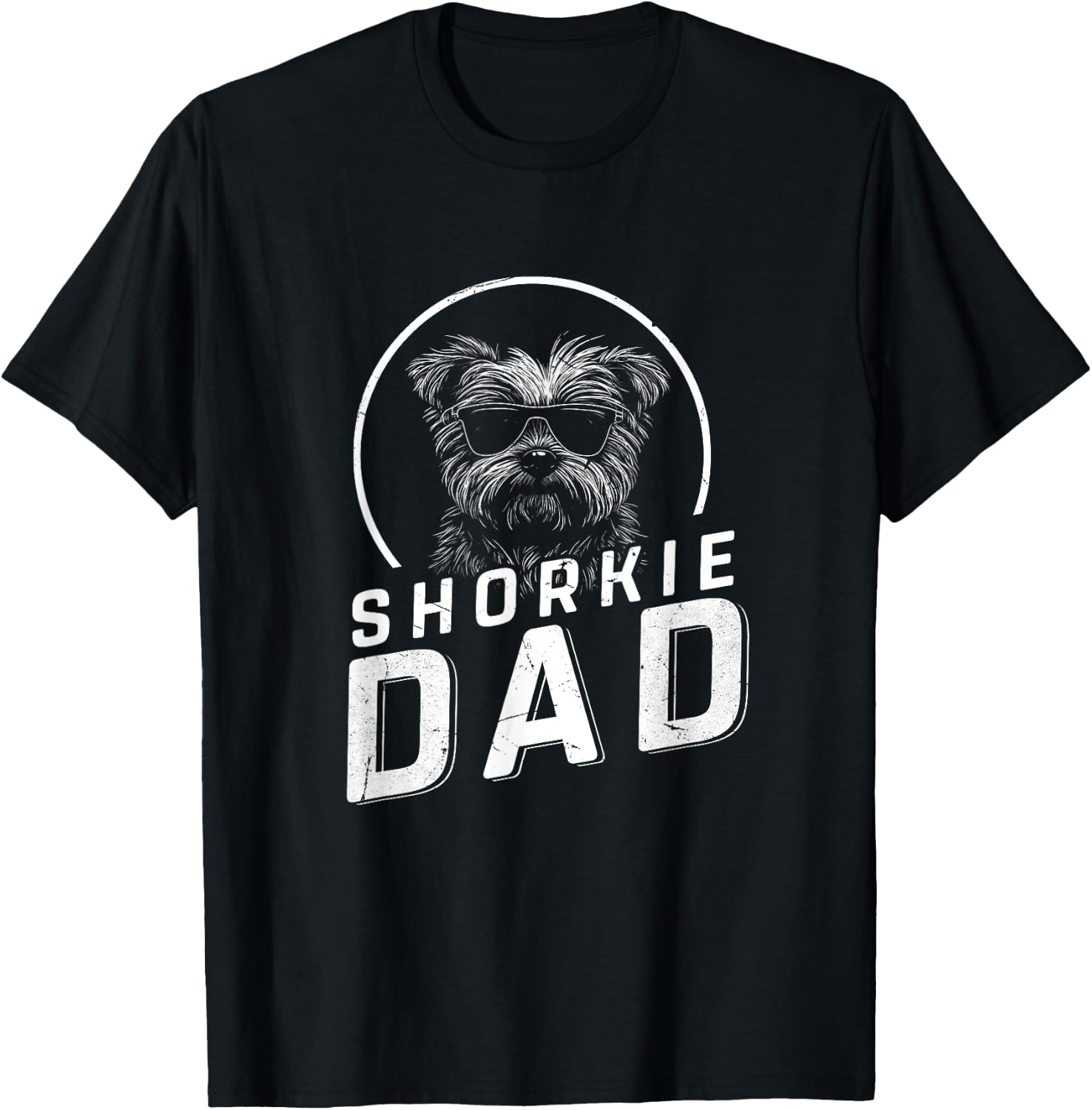 Shorkie Dad Dog Owner Gifts Men Funny Dog Dad Father's Day T-Shirt - T-Shirt | Black
