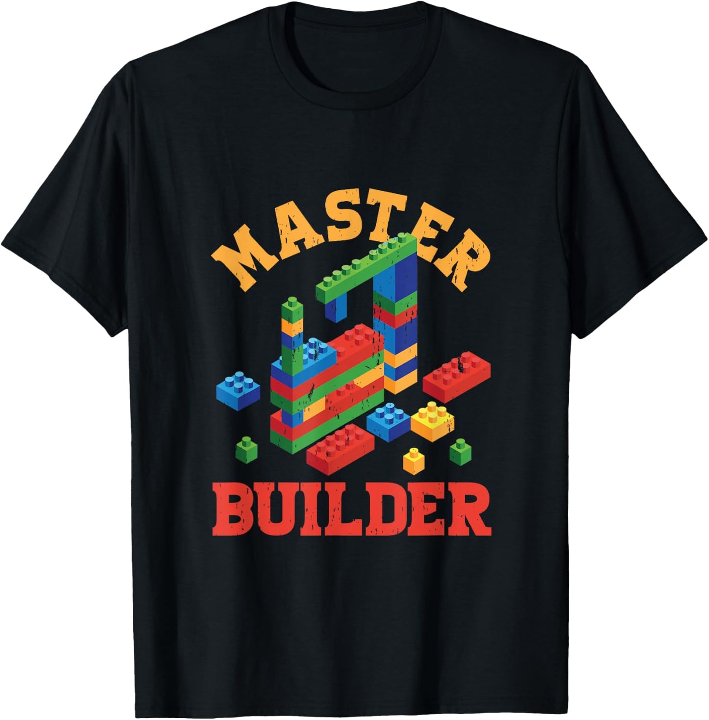 Master Builder Block Building Master Brick Builder T-Shirt - T-Shirt | Black