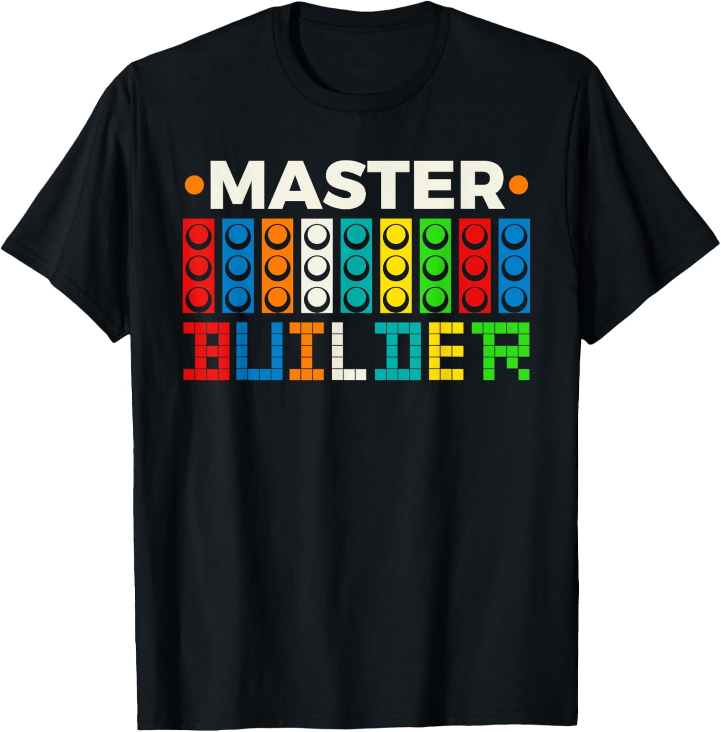 Master Builder Bricks Blocks Play Toys T-Shirt - T-Shirt | Black