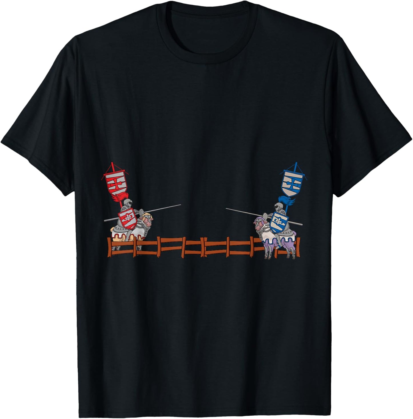 Jousting Fighting Knight Renaissance Festival Joust Medieval T-Shirt - T-Shirt | Black