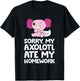 School Axolotl My Axolotl Ate My Homework Cute Axolotl T-Shirt - T-Shirt | Black