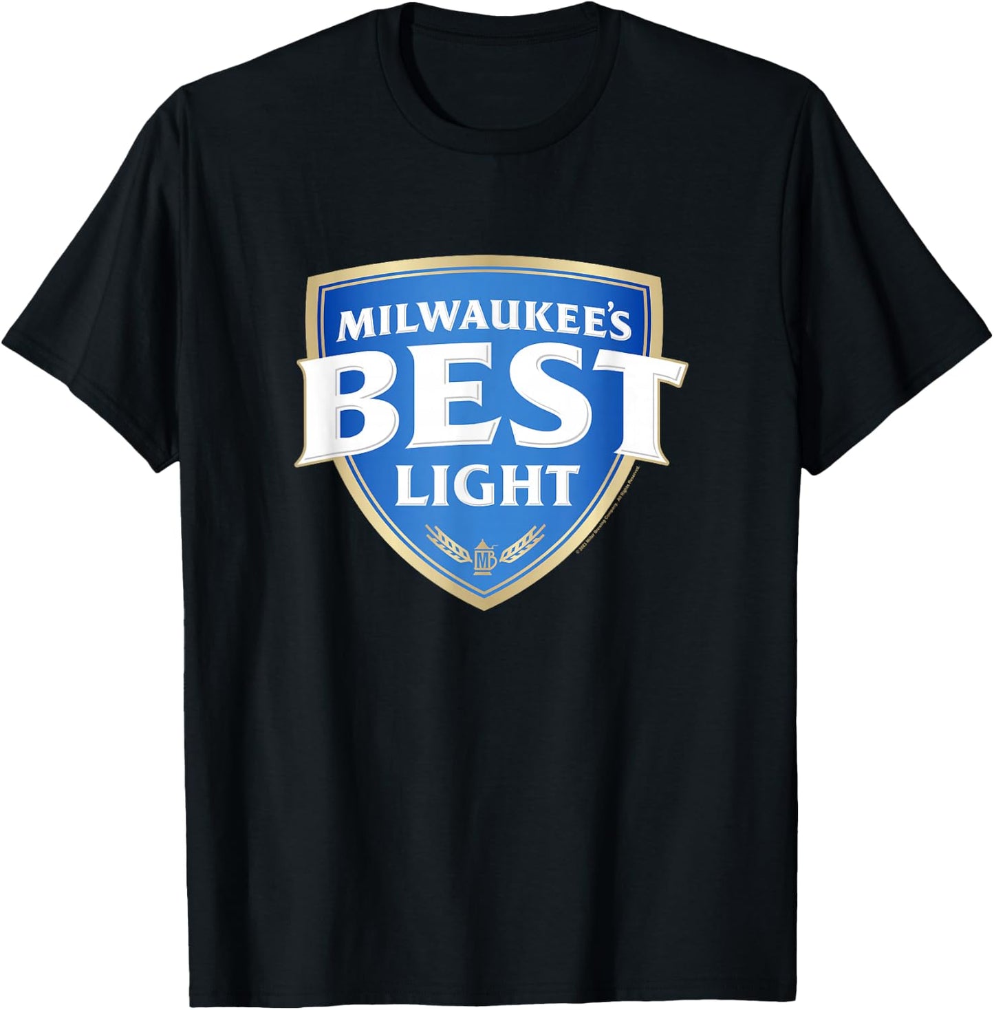 Coors Brewing Company Milwaukee's Best Light Shield Logo T-Shirt - T-Shirt | Black
