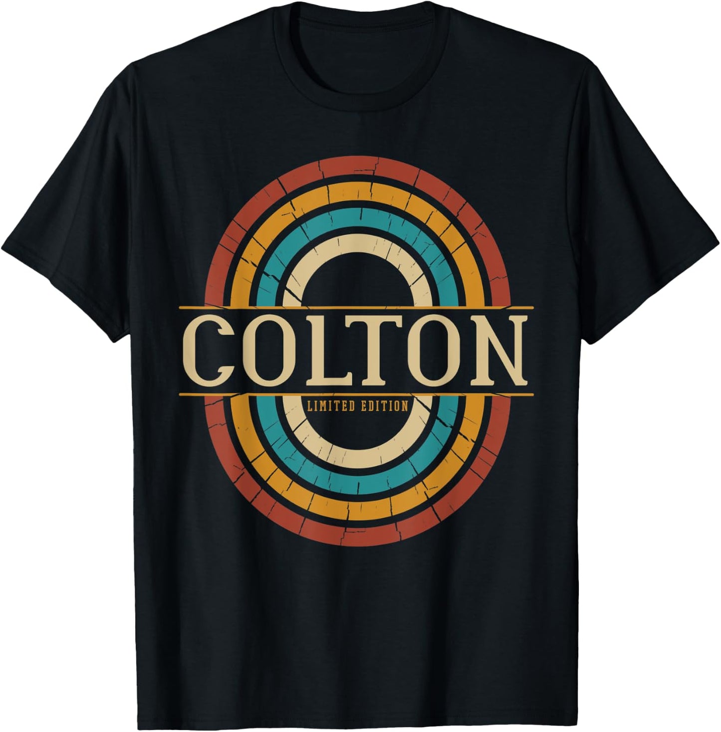 Colton Name Personalized Men Boys Vintage Appreciation T-Shirt - T-Shirt | Black
