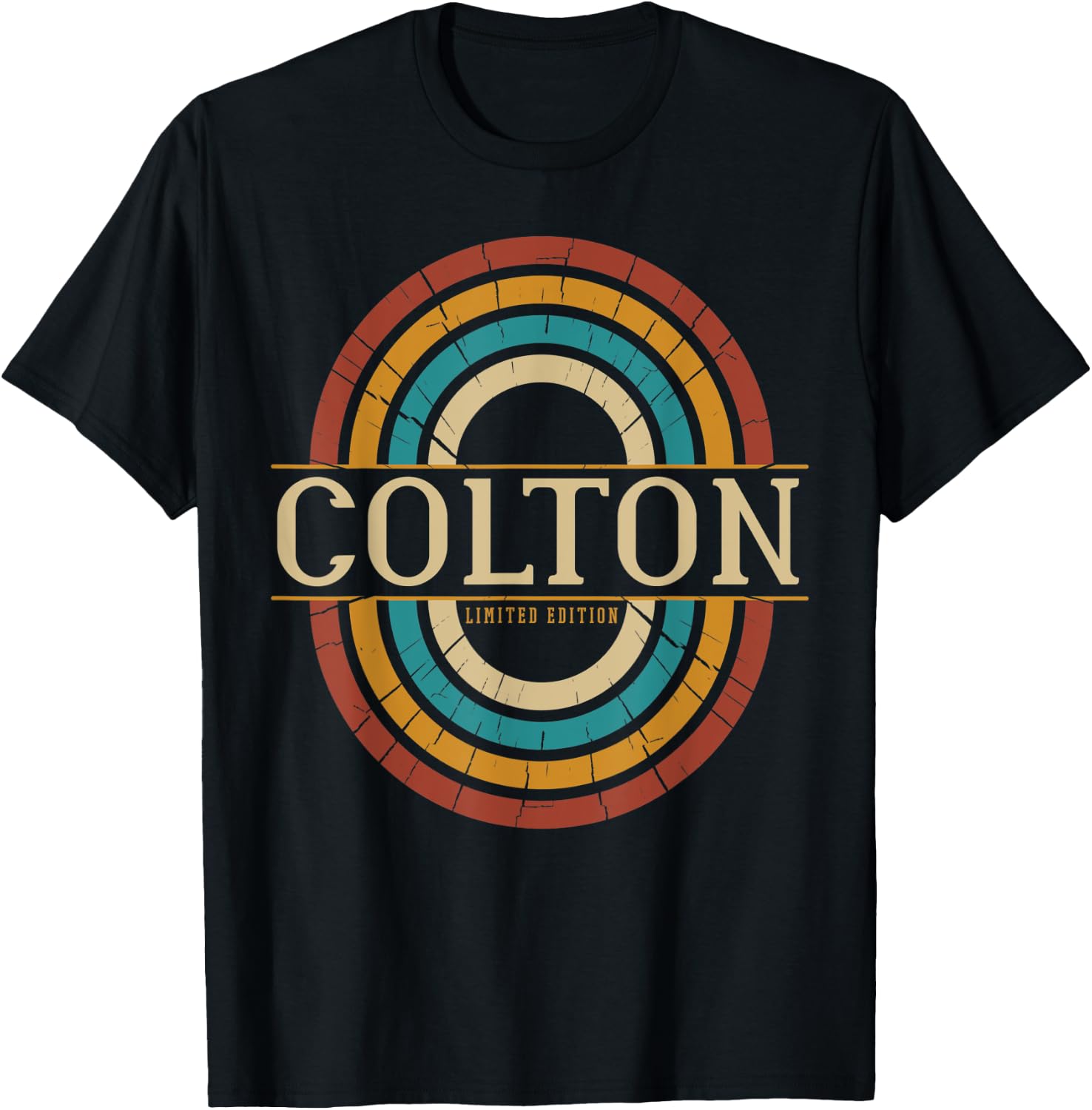 Colton Name Personalized Men Boys Vintage Appreciation T-Shirt - T-Shirt | Black