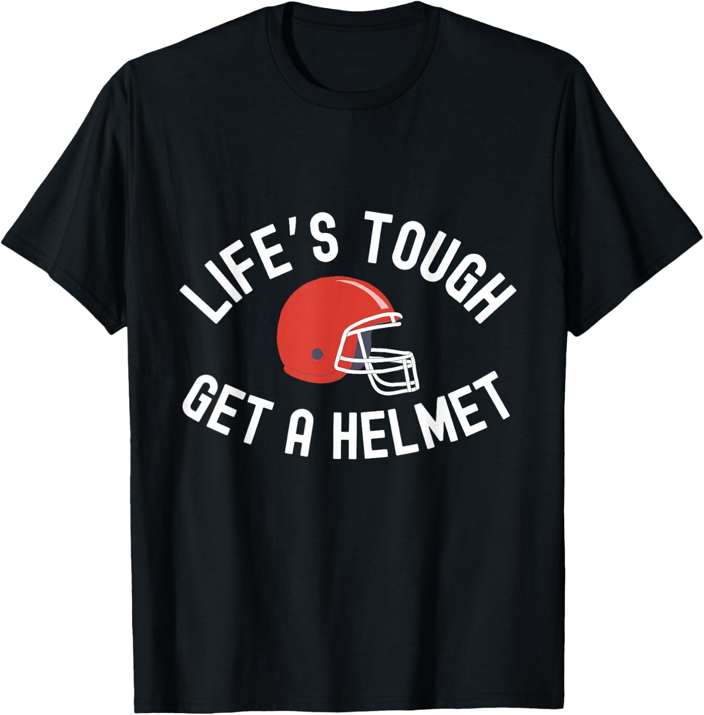 Funny Vintage Life's Tough Get a Helmet Man T-Shirt - T-Shirt | Black