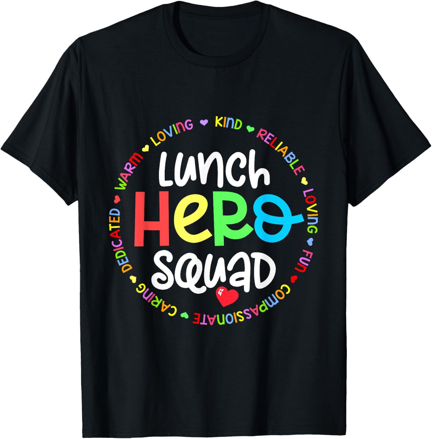 School Lunch Hero Squad Funny Lady Cafeteria Squad Workers T-Shirt - T-Shirt | Black
