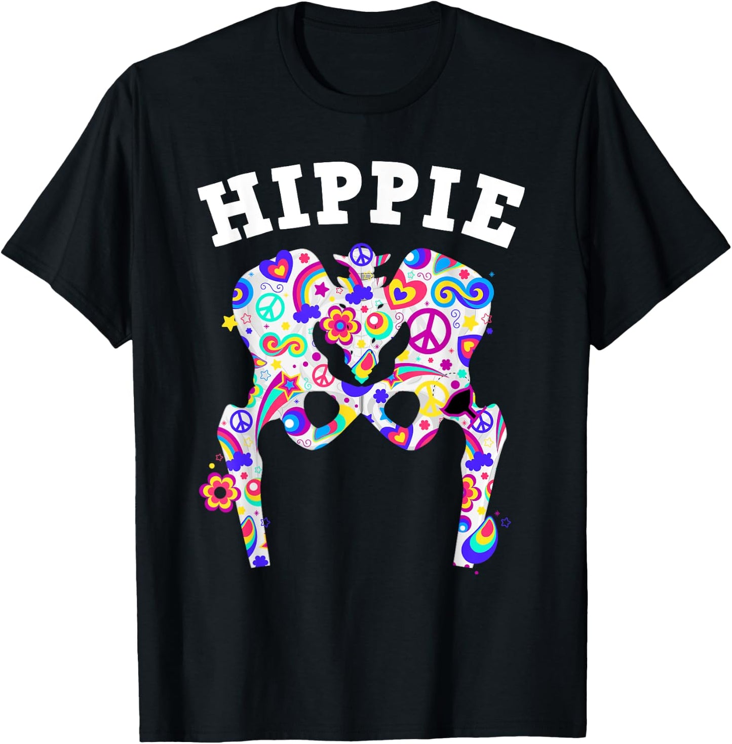 Cool Hip Replacement Women After Hip Surgery Hippie T-Shirt - T-Shirt | Black
