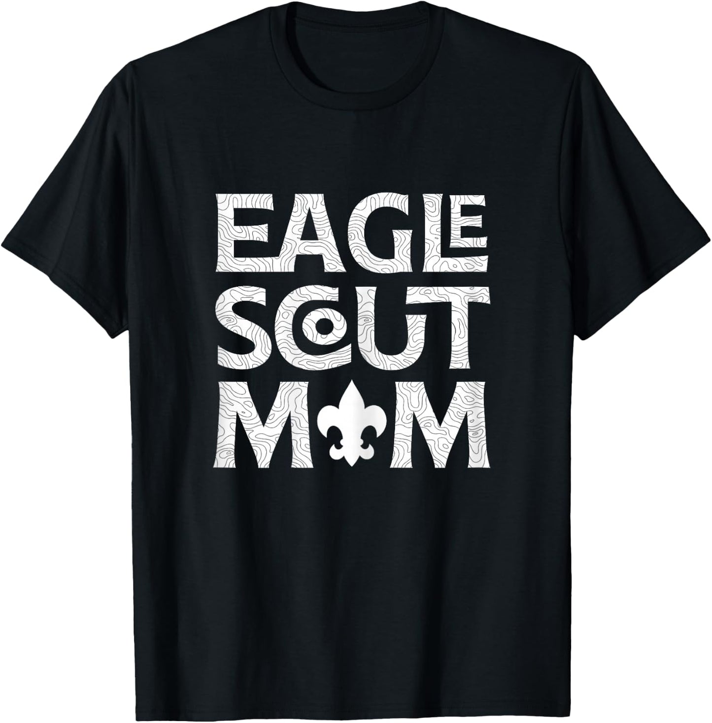 Eagle Scout Mom Fleur-de-lis T-Shirt - T-Shirt | Black