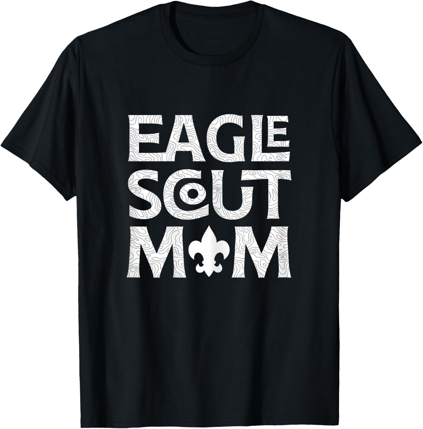 Eagle Scout Mom Fleur-de-lis T-Shirt - T-Shirt | Black