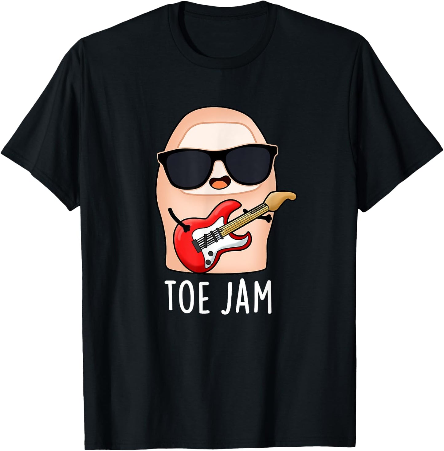 Toe Jam Funny Music Pun T-Shirt - T-Shirt | Black