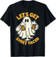 Let's Get Sheet Faced Funny Ghost Drinking Beer Halloween T-Shirt - T-Shirt | Black