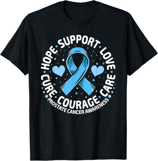 Prostate Cancer Support Family Prostate Cancer Awareness T-Shirt - T-Shirt | Black
