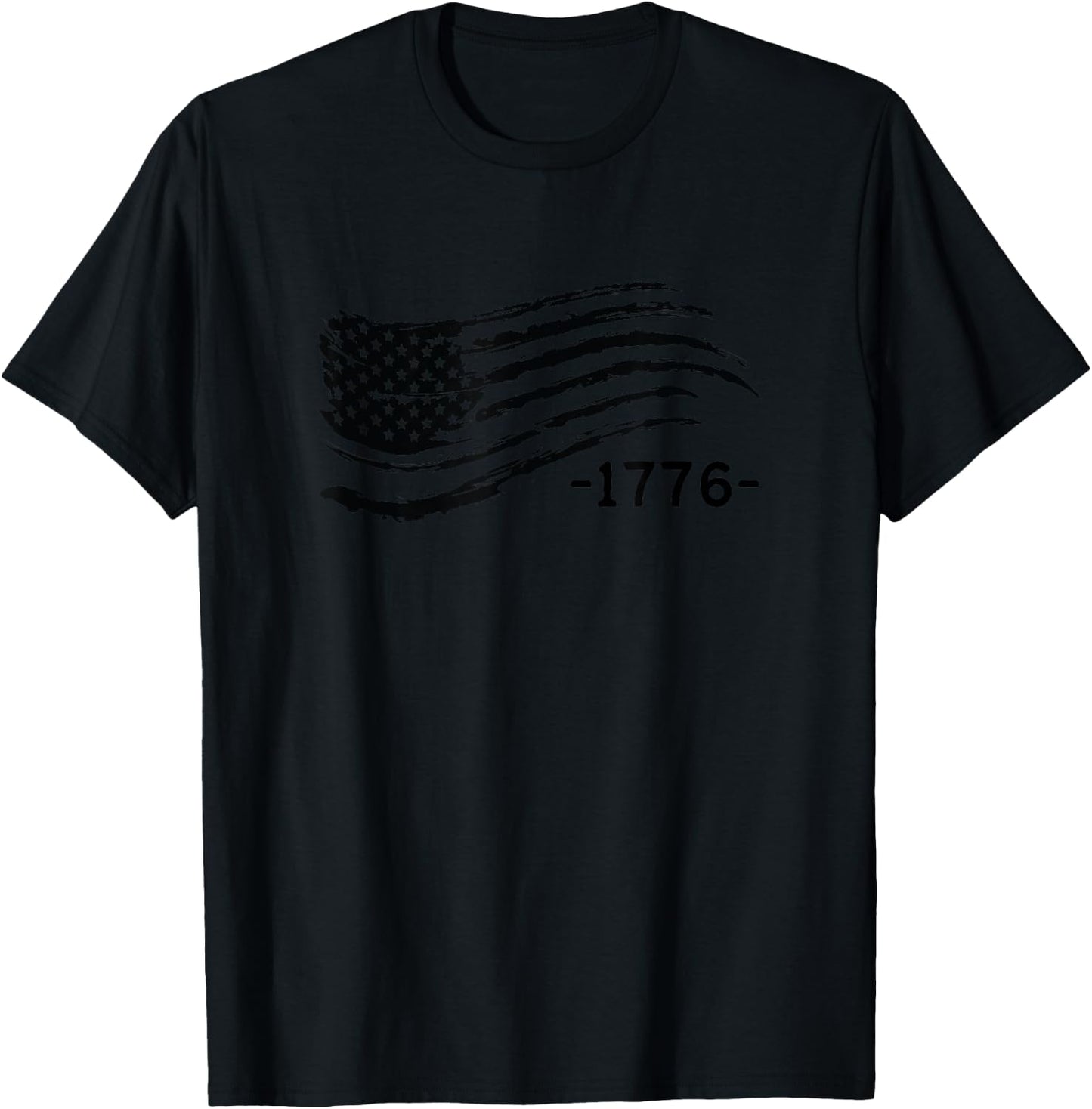 American Flag Gun Style Grunt Patriot Military Women Men T-Shirt - T-Shirt | Black