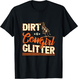 Funny Cowgirl Graphic Women Girls Cowgirl Western Rodeo T-Shirt - T-Shirt | Black