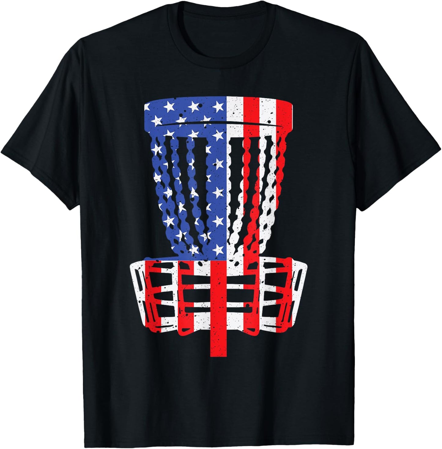 Funny Disc Golf Designs Women American Flag Golfers T-Shirt - T-Shirt | Black
