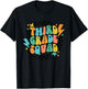 Back To School Groovy Teacher Third 3rd Grade Crew Squad Women Girls Kids T-Shirt - T-Shirt | Black
