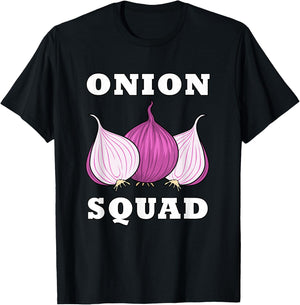 Onion Squad Hobby Chef Vegetables Food Chef T-Shirt - T-Shirt | Black
