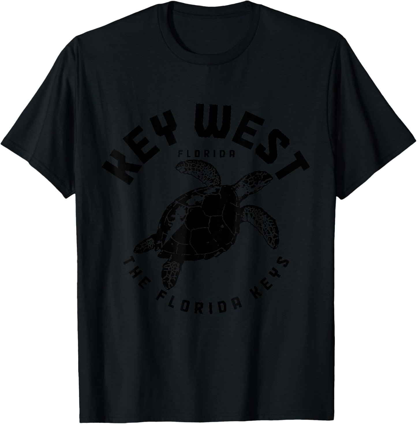 Key West Florida Sea Turtle Scuba Diving Vintage T-Shirt - T-Shirt | Black