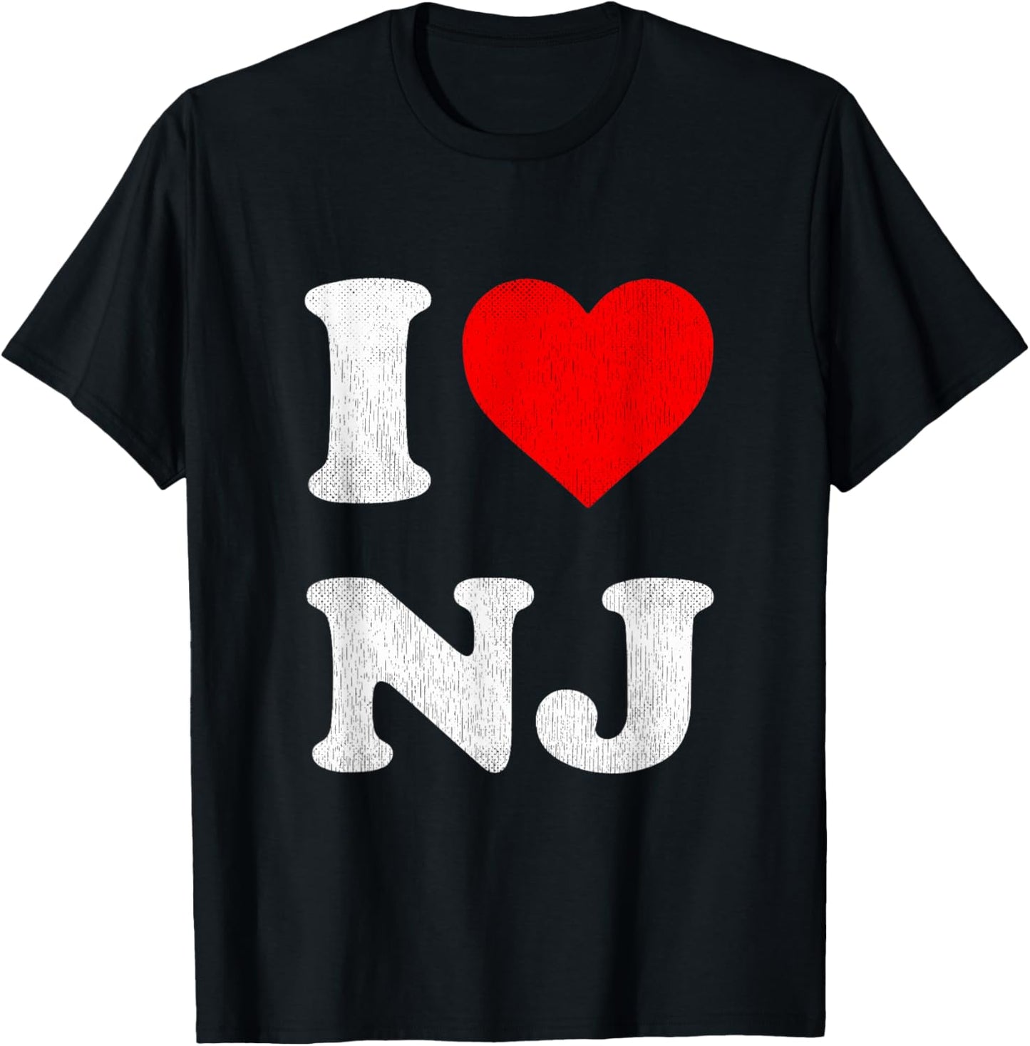 I Love NJ Souvenir I Heart New Jersey T-Shirt - T-Shirt | Black