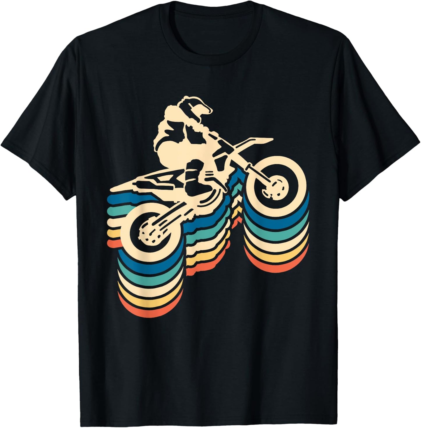 Retro Dirt Bike Rider Funny Enduro Biker Motorcycle Lovers T-Shirt - T-Shirt | Black