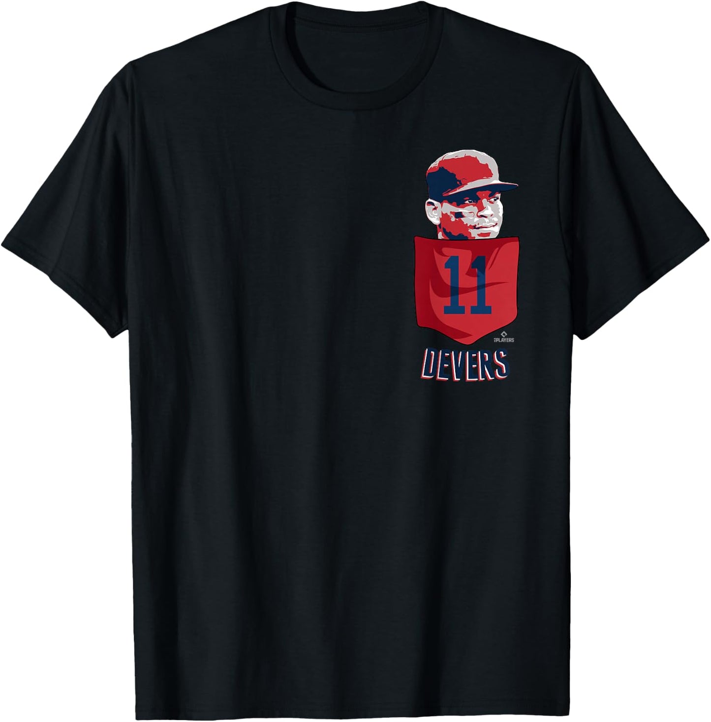 Rafael Devers Boston Baseball Pocket MLBPA T-Shirt - T-Shirt | Black