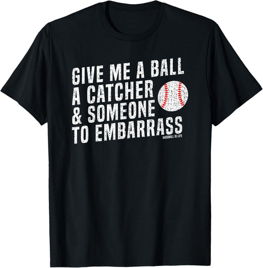 Funny Baseball Pitcher T-Shirt - T-Shirt | Black