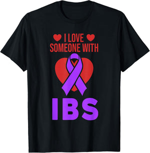 I Love Someone with IBS Irritable Bowel Syndrome Support T-Shirt - T-Shirt | Black