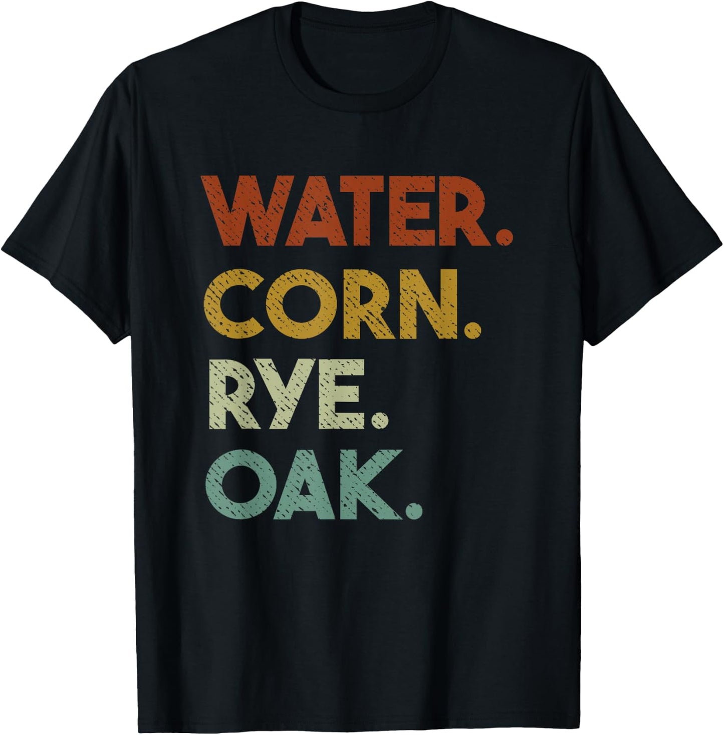 Bourbon Ingredient List Vintage T-Shirt - T-Shirt | Black