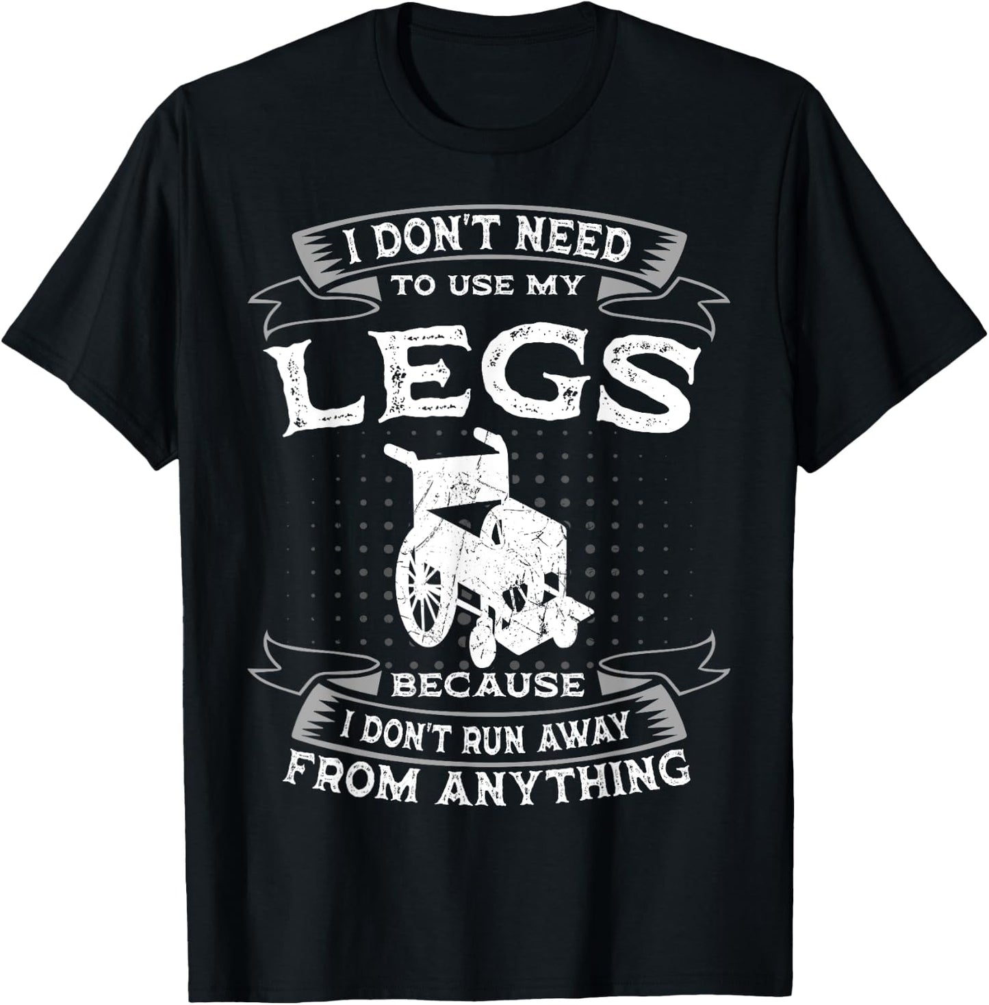Paraplegic Paraplegia Disabled Person Wheelchair Paraparesis T-Shirt - T-Shirt | Black