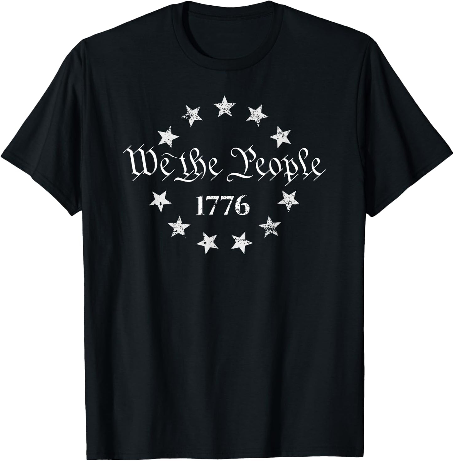 We The People 4th of July 1776, American Patriotic T-Shirt - T-Shirt | Black