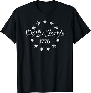 We The People 4th of July 1776, American Patriotic T-Shirt - T-Shirt | Black
