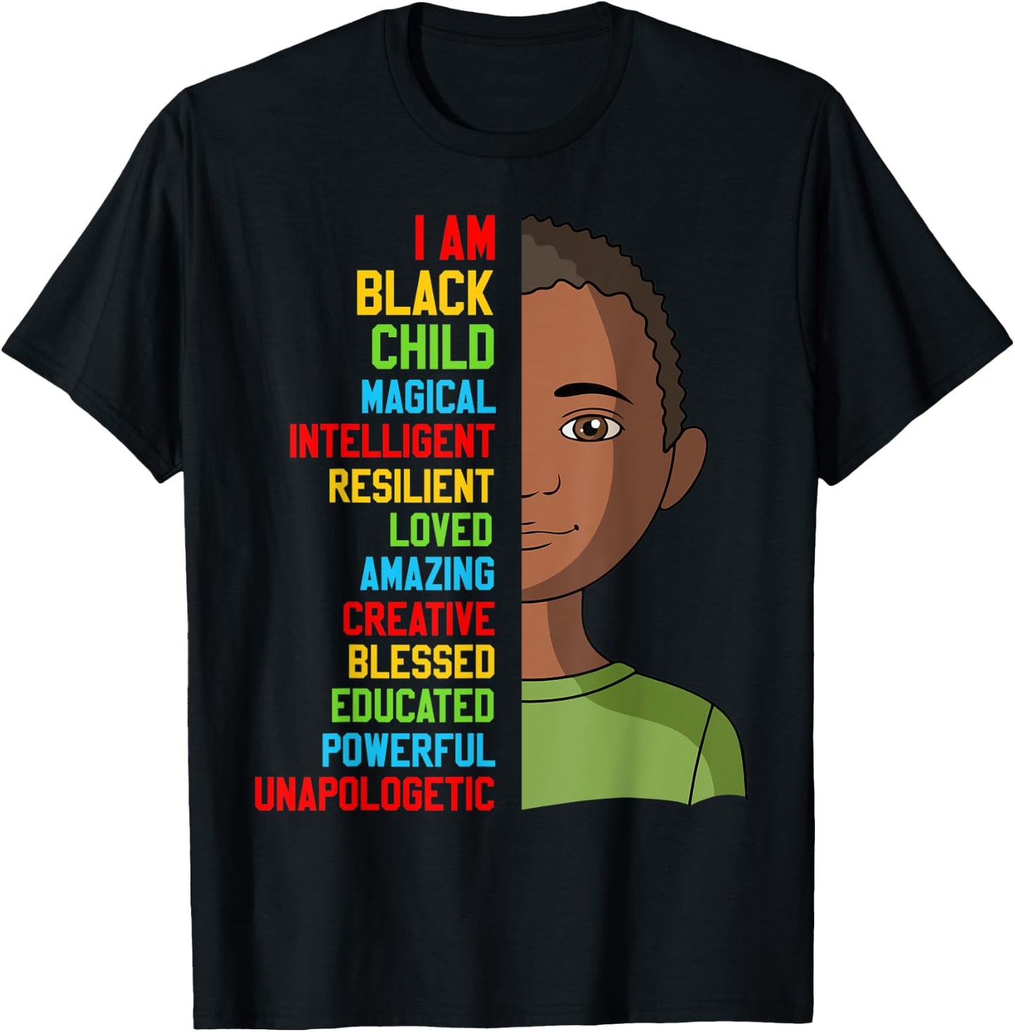 African American I Am Black Child History Month Toddler Boy T-Shirt - T-Shirt | Black