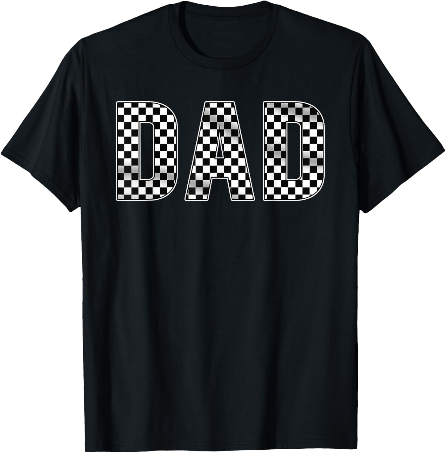 Pit Crew Dad Racing Car Family Matching Birthday Party T-Shirt - T-Shirt | Black