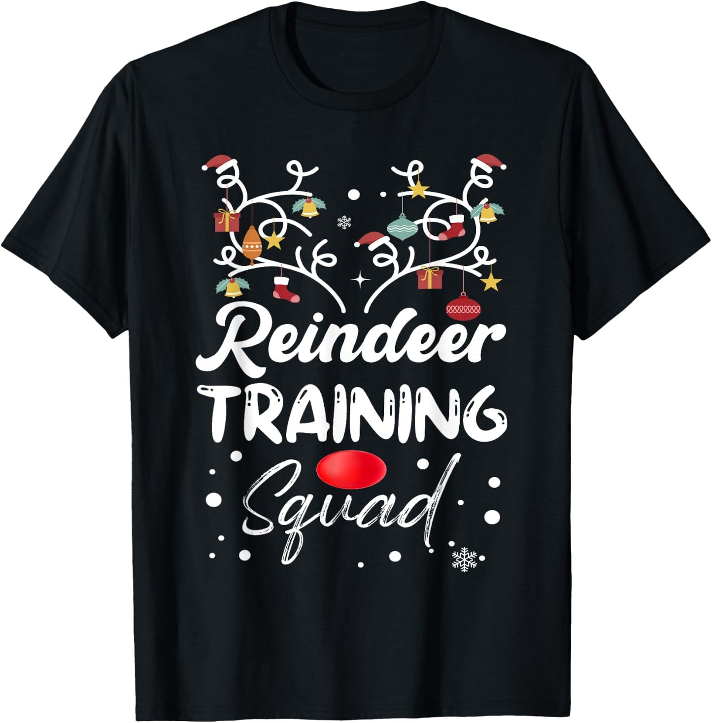 Christmas Running Reindeer Runner Training Squad Team T-Shirt - T-Shirt | Black