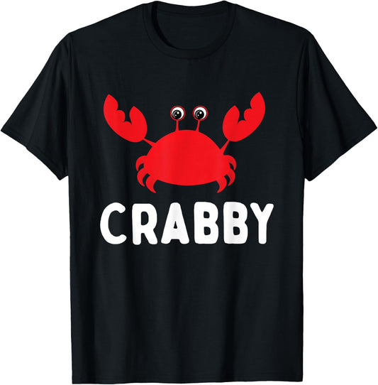 Crabby - Beach Sea Lover Crab Crustacean Animal Lover T-Shirt - T-Shirt | Black